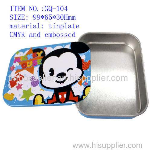 slide top tins,sliding lid tin, sliding tin case