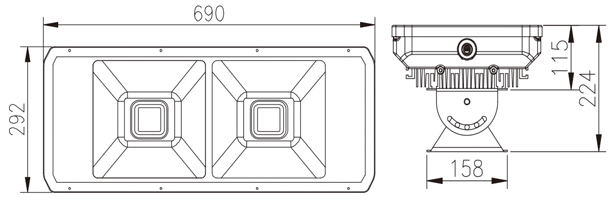 180W IP65 Led Tunnel Lights