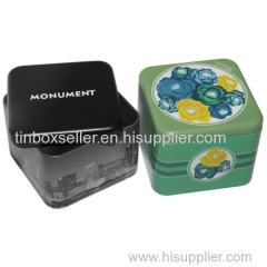 gift tin box for watches,square tin box, tin box square