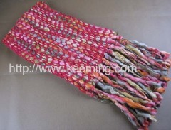 varicolored 100% acrylic machine scarf