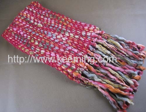 Beautiful space dye big-belly yarns winter knitted scarf