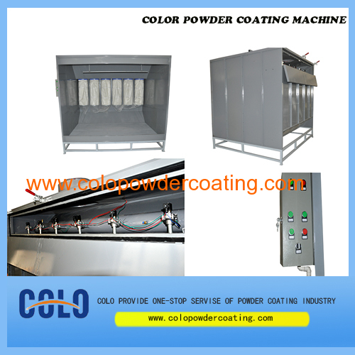 six filters recovery system powder coating booth