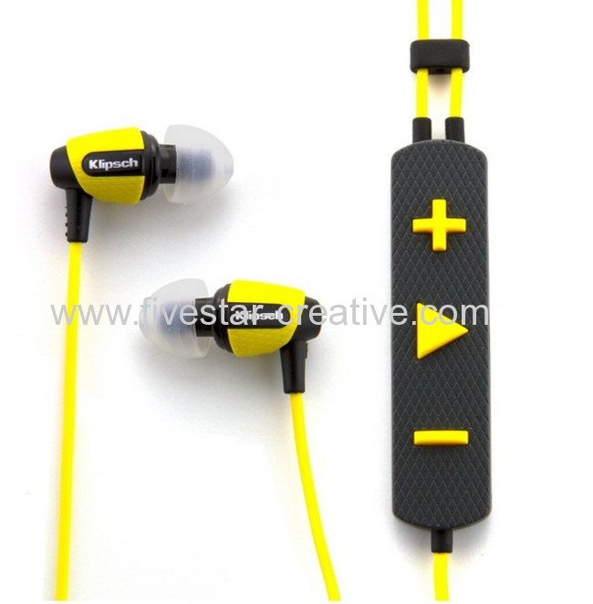 Klipsch Image S4i Rugged In Ear Headphones w/3-Button Control and Mic Yellow