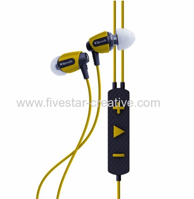 Klipsch Image S4i Rugged In Ear Headphones w/3-Button Control and Mic Yellow