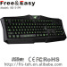 Large size blue light led gaming keyboard