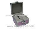 Pink 4MM MDF Aluminum Watch Display Cases For Men , Watch Carrying Cases