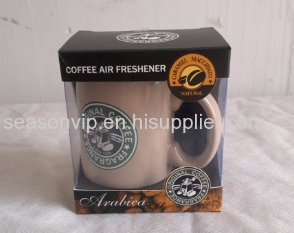 coffee cup gel car air freshener