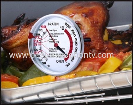 Dual Meat and Oven Thermometer with Silicone Grip - Includes USDA food chartt