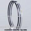 Gapless 6 Cylinder Teflon Piston Ring N14 / FM For Cummins Diesel Engine