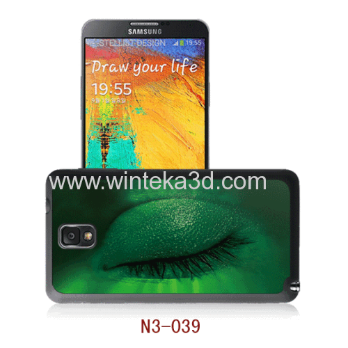 Samsung galaxy note3 3d case,pc case rubber coating, with 3d picture, multiple colors available