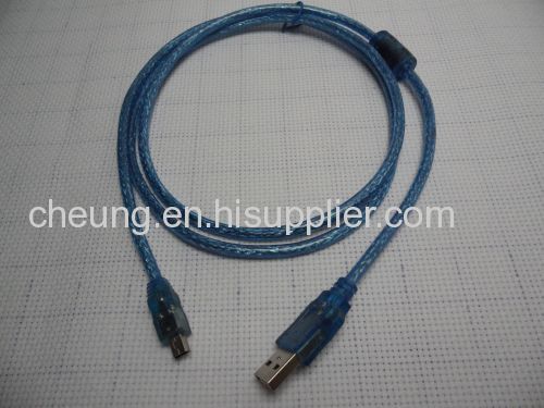 USB 2.0 Type A Male to Mini B 5pin Male USB CableCordfor MP3 MP4 player 5FT blue
