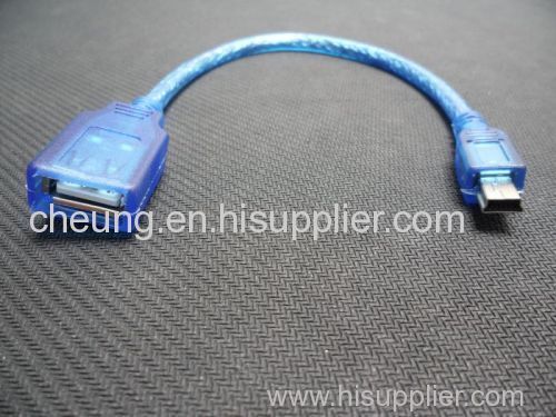 USB 2.0 A Female TO MINI B 5-PIN MALE PC DATA CABLE