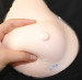 Lighter silicone breast form