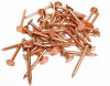 Copper nails made of copper wire with point end and flat head