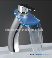 Kitchen single hole led faucet