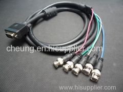 Premium VGA BNC MF1 HD15 VGA - 5 BNC RGBHV Monitor Cable Video Cable