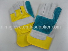 leather industrial working gloves
