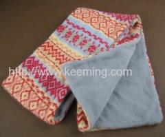 Double snow flower jacquard scarf