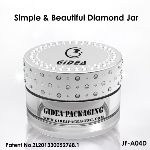 100ml double wall acrylic jar with diamond cap