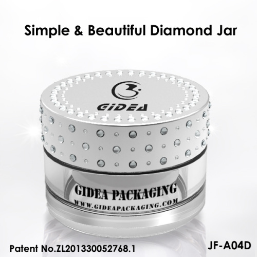 diamond cap acrylic cosmetic jar