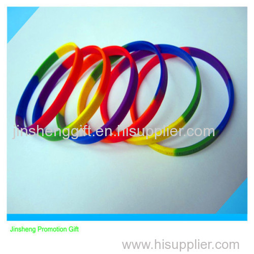 swirl colors thin silicone bangles