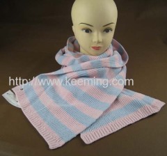 Woolen provent hemming stripe scarf