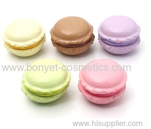 vivid plastic macaron cake lip balm case