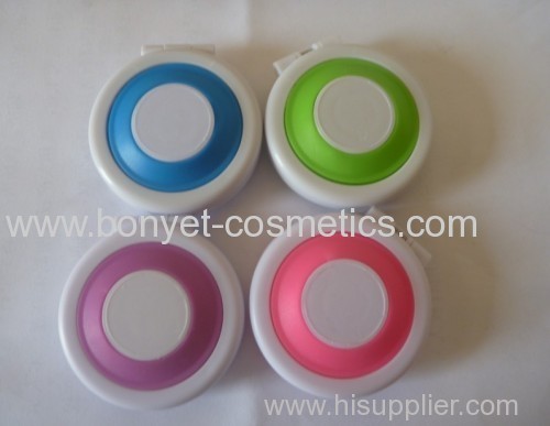 colorful plastic pressed powder case