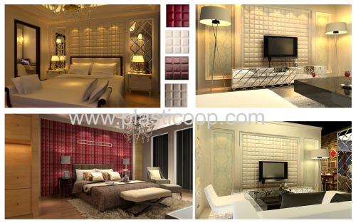 GLM8019 leather wall panel instead of 3d board and wall paper