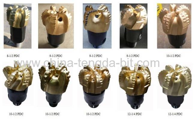 PDC drill bit TD1345 (with 5 blades) for well drilling