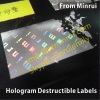 Minrui Holographic Destructible Labels,Holographice Self Destructive Label Materials,3D&2D Hologram Ultra Destructible