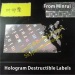 3D Holographic Destructible Labels