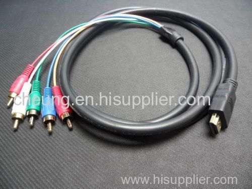 HDMI Male to 5 RCA RGB Audio Video AV Component Cable