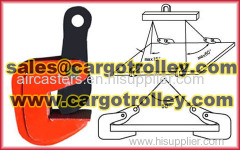 Horizontal steel lifting clamps