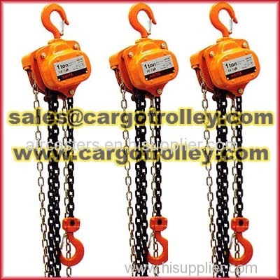 Chain hoist for lifting and moving heavy loads