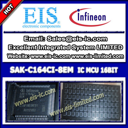 SAK-C164CI-8EM - 16-bit Microcontrollers MCU IC 64KB OTP EPROM MQFP-80