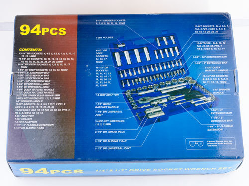 94pcs Dr.Socket Set (1/4", 1/2")