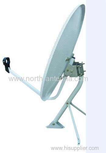 White Pillar Stand Satellite Dish Antenna