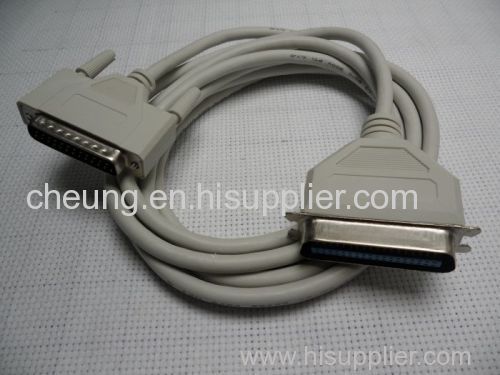 IEEE 1284 DB25 M to CN36 M Parallel Printer Cable