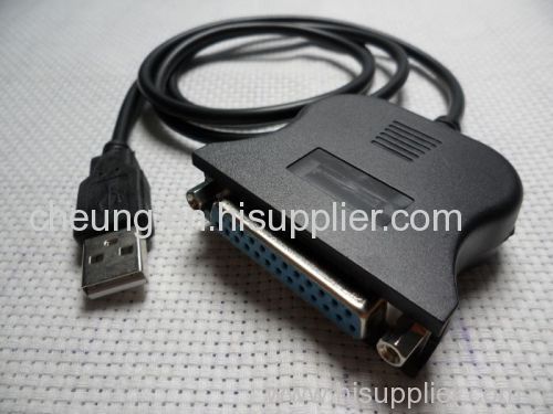 USB TO 25PIN FEMALE PARALLEL PRINTER CABLE ADAPTER