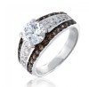 Chocolate CZ Engagement Ring for women