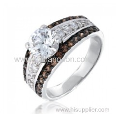Chocolate CZ Engagement Ring for women