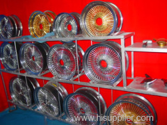 Chrome or Gold Wire Wheels
