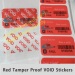 Red Tamper-Proof VOID Stickers