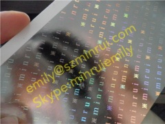 Security Holographic Tamper Evident Destructible Vinyl Materials,Self Destructive Hologram Sticker,Destructive Hologram