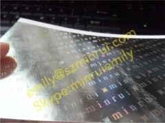 Security Holographic Tamper Evident Destructible Vinyl Materials,Self Destructive Hologram Sticker,Destructive Hologram