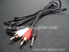 Premium 3.5mm Plug Jack to 2-RCA Male stereo audio cable