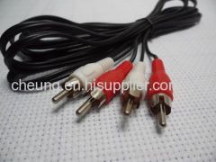 High Grade Gold plated 2 RCA to 2 RCA Male to Male Audio Video AV Cable