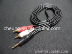 3.5mm Plug Jack to 2-RCA Male stereo audio cable