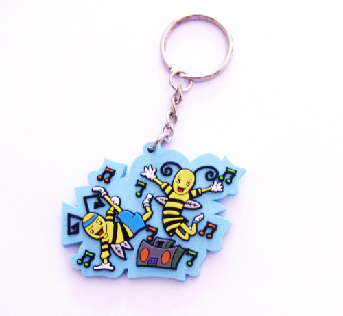 Crazy singing Bee PVC Keyring